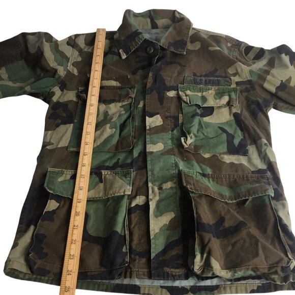 US Army BDU Field Jacket Mens Large Woodland Camo Combat Coat 4 Pocket Military - Picture 8 of 14